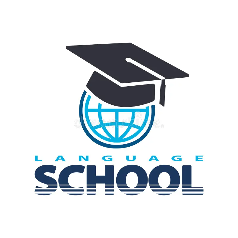 language school logo globe graduation cap vector illustration featuring represents global education learning 395603802